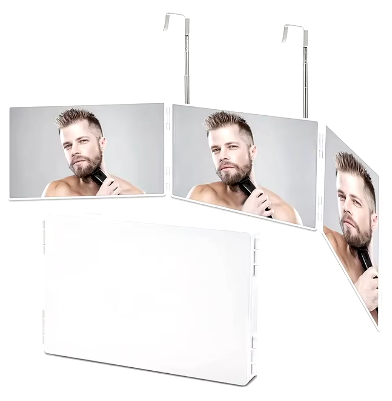 3 Way Adjustable Trifold Mirror Solo Styling Portable Wall Door Mount Mirror