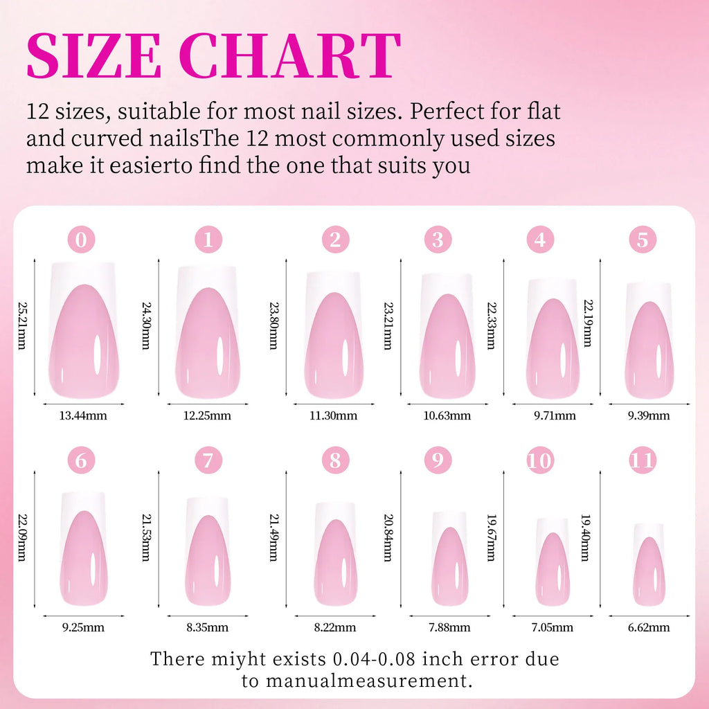 144 Pcs Set French Tip Press On Nails + Toenails DIY High Quality Set (144PCS) | Salon Look in Minutes