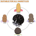 2 Pcs Reversible Double Sided Silky Bonnet Womans Kids Matching Bonnet Sleep Cap Set