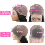 🔥Chocolate Brown Straight Transparent Lace Pre-Plucked 13x4 4x4 Lace 180% Density Frontal Human Hair Wig
