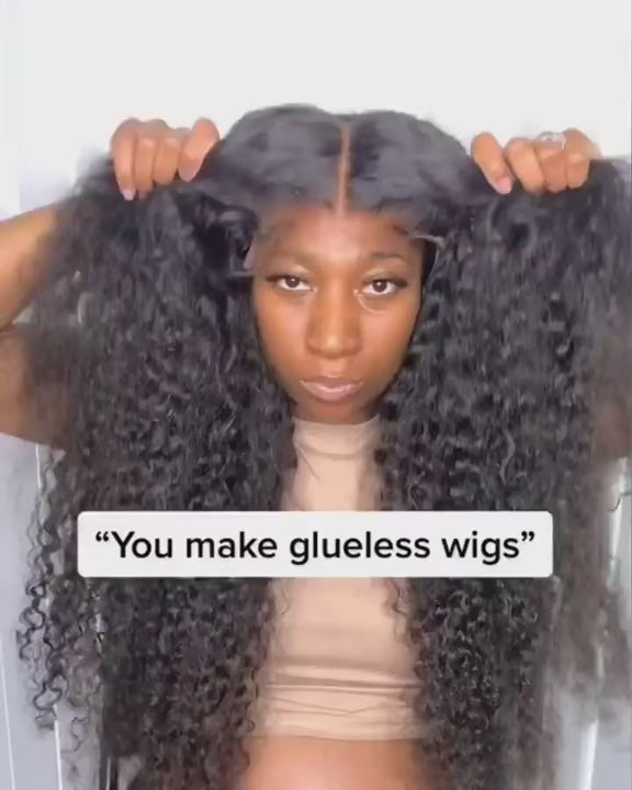 🔥Water Wave Black 13x4 13x6 5x5 HD Lace wig Human Hair 180% Density Curly Wig For Women