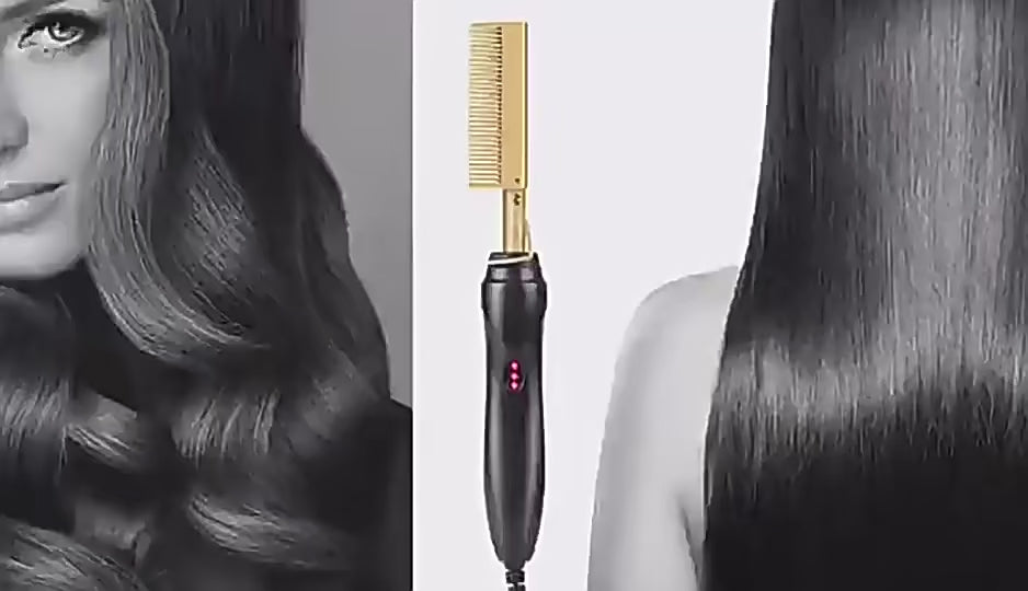 Hot Comb Hair Straightener Fast Heating Ceramic Hair Tool