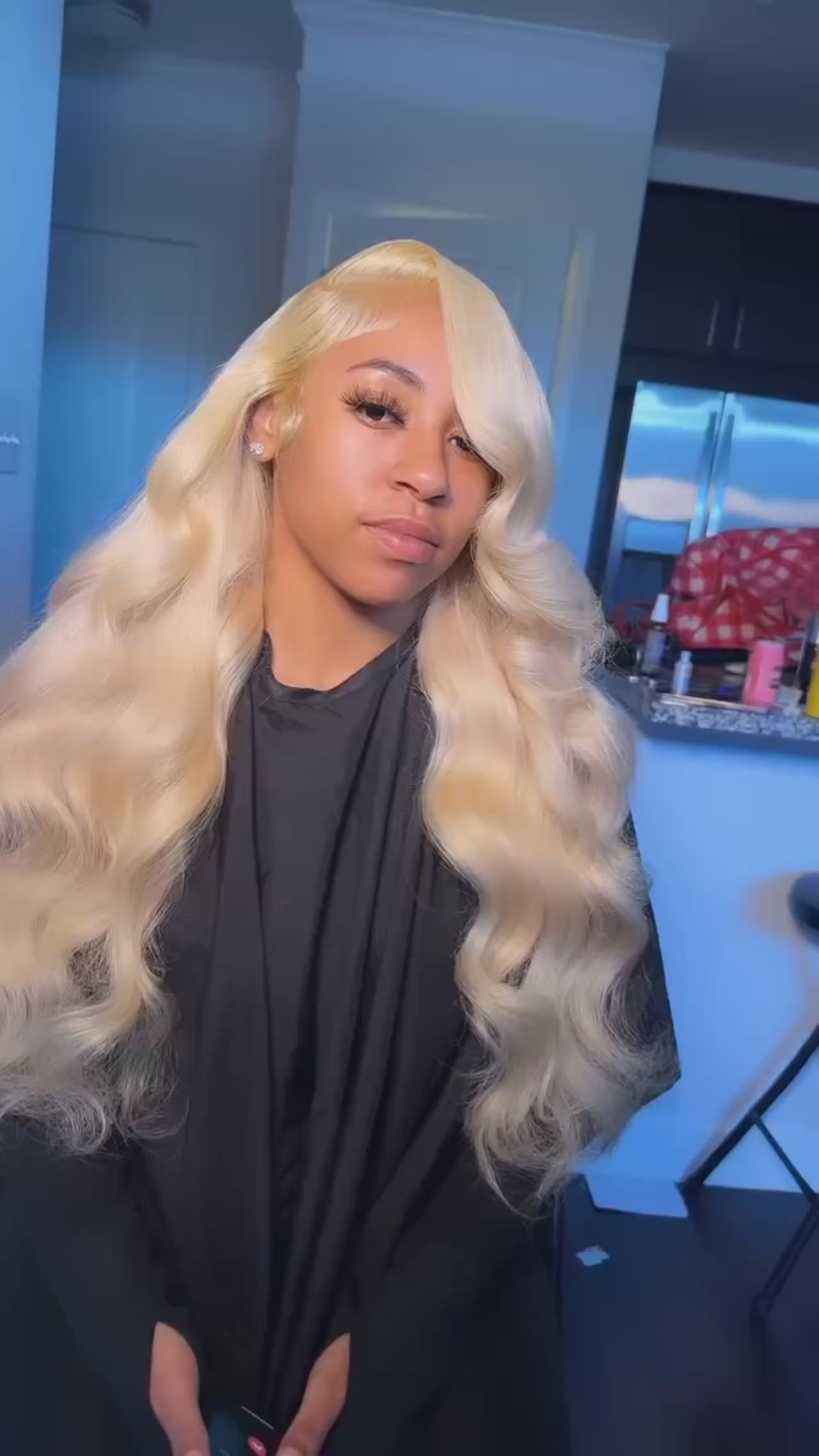 🔥613 HD Lace Human Hair Body Wave 13X6 180 Density Closure Blond Wig