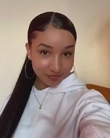 Ponytail Human Hair Extensions 10-26 Inch Straight Natural Color Drawstring Ponytail